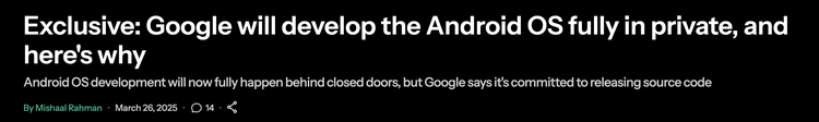 Google终止开源Android_安卓软件源码_Android开源策略调整