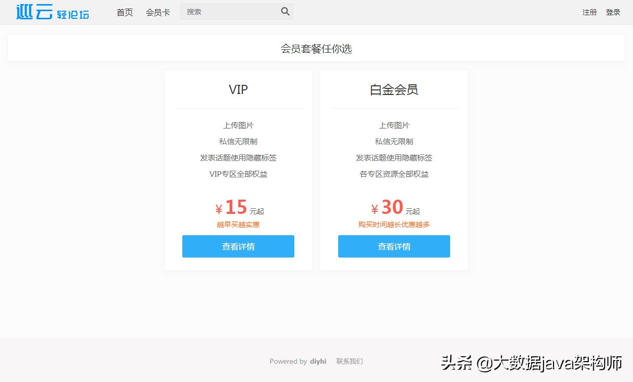 app软件页面模板源码_JAVA+MYSQL架构论坛系统_云轻论坛系统下载链接