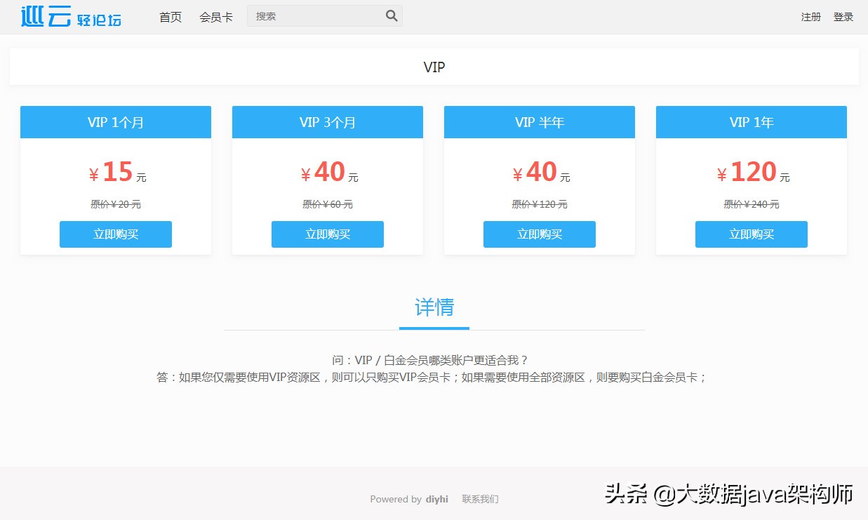 云轻论坛系统下载链接_JAVA+MYSQL架构论坛系统_app软件页面模板源码